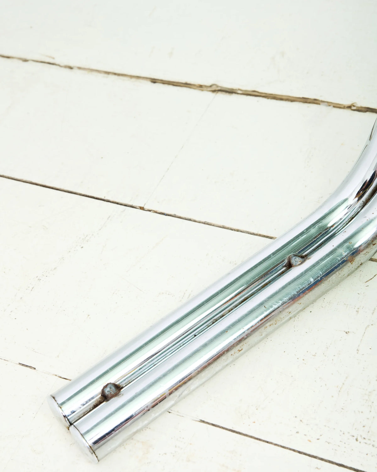 Table à manger avec double piètement tubulaire en chrome, 1970s