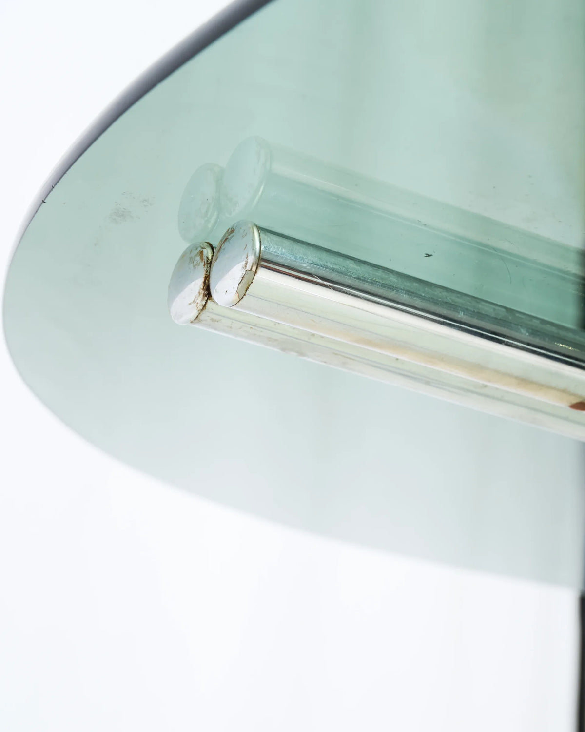 Table à manger avec double piètement tubulaire en chrome, 1970s