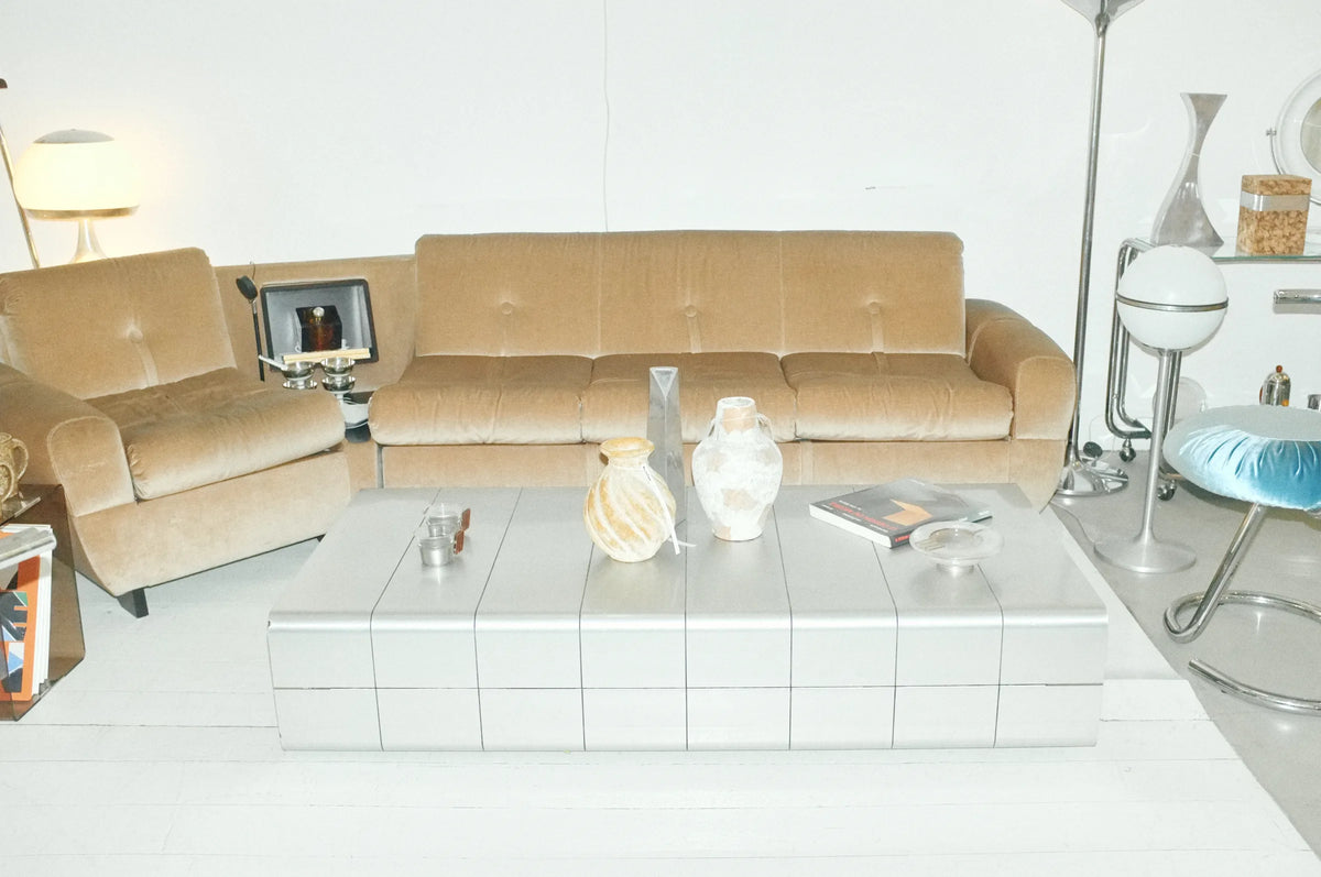 Velvet sofa, Rolf Benz, Germany, 1970s