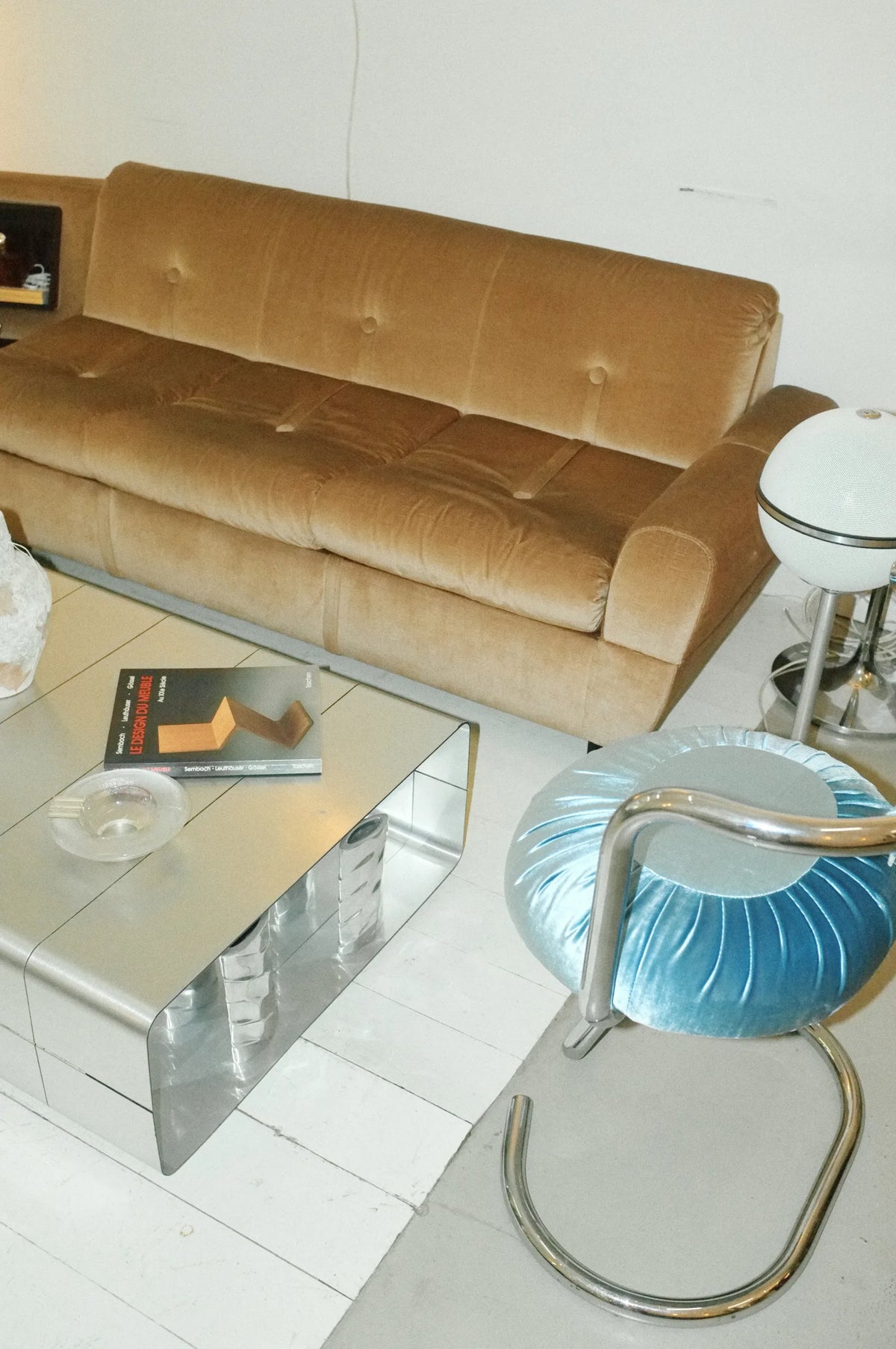 Velvet sofa, Rolf Benz, Germany, 1970s