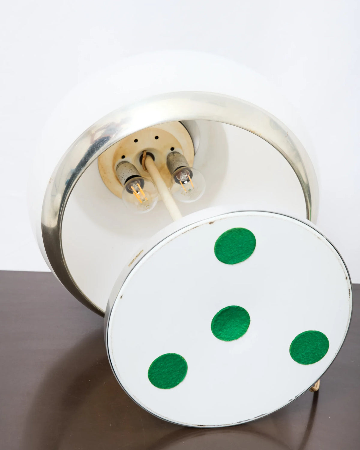 Lampe de table champignon et pied tulipe, Stilux Milano, Italie, 1970s