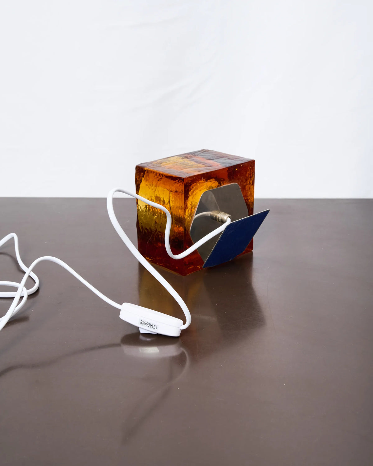 Lampe de table cubique "Coca" en verre de murano, Italie, 1970s