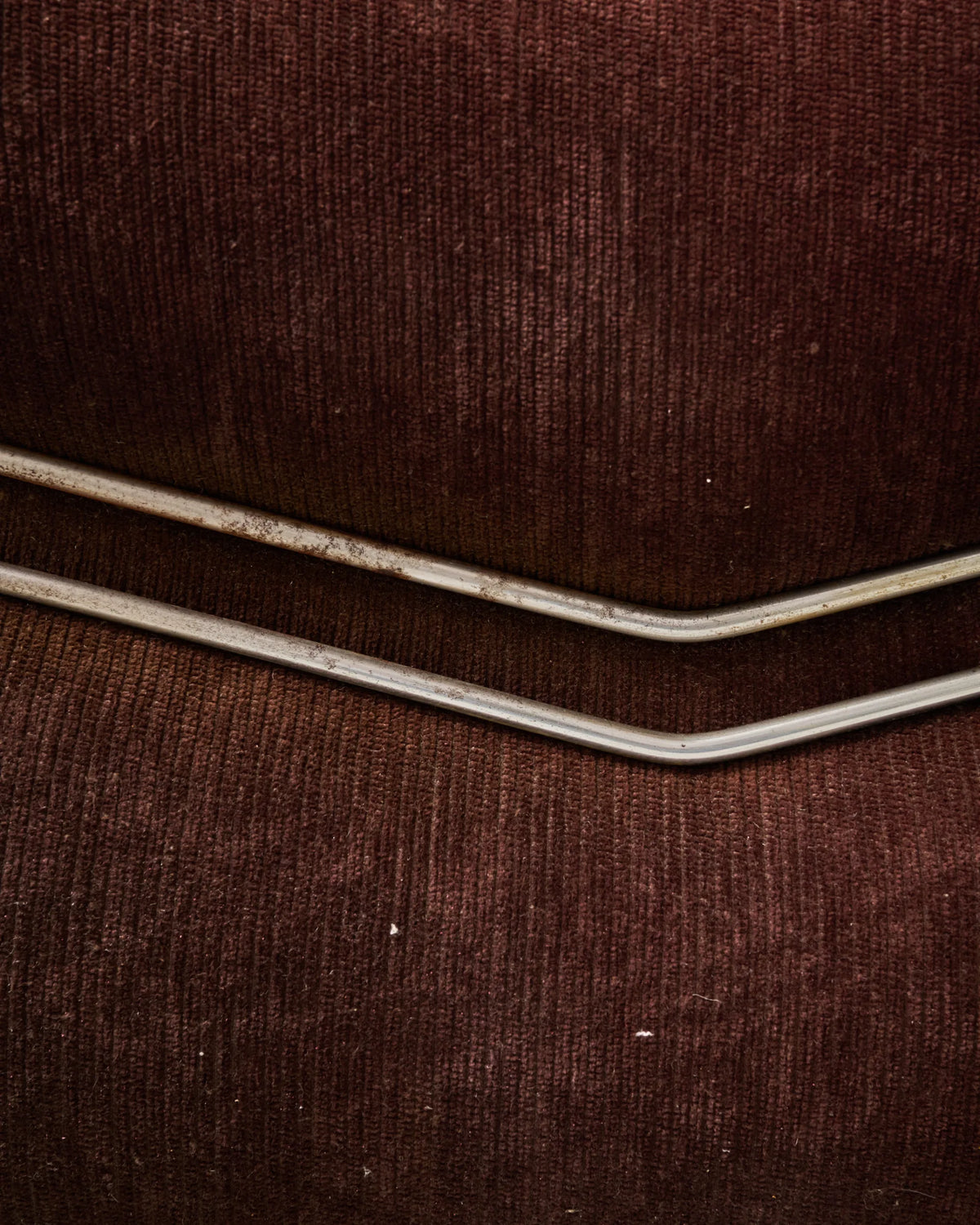 Brown velvet and chrome sofa, attr. Adriano Piazzesi, Italy, 1980s