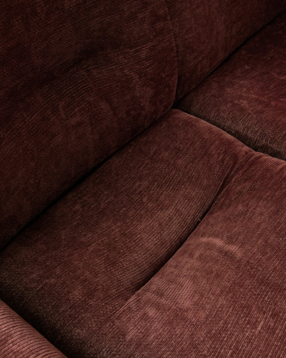 Brown velvet and chrome sofa, attr. Adriano Piazzesi, Italy, 1980s