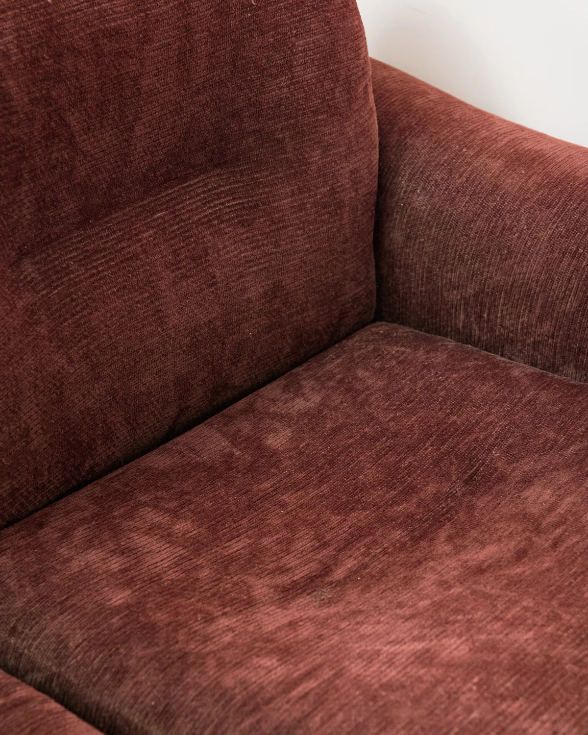 Brown velvet and chrome sofa, attr. Adriano Piazzesi, Italy, 1980s