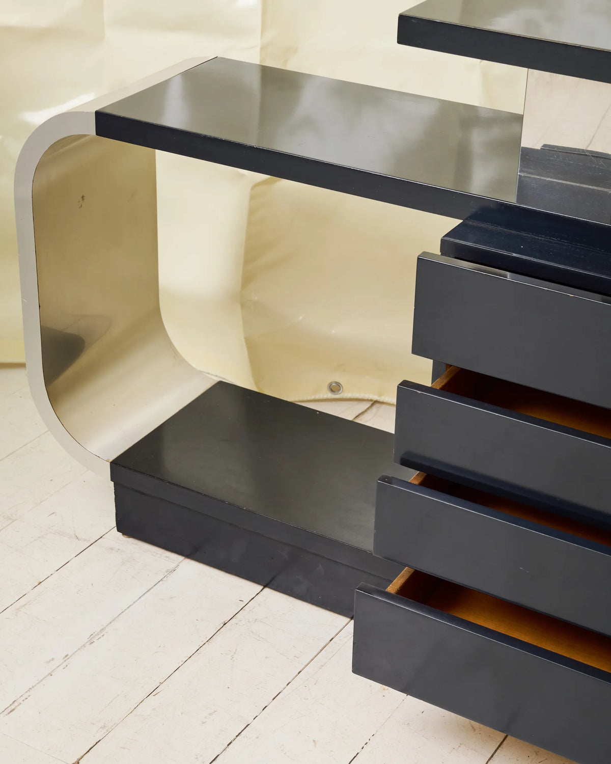 Asymmetrical sideboard, Pierre Cardin, 1970s