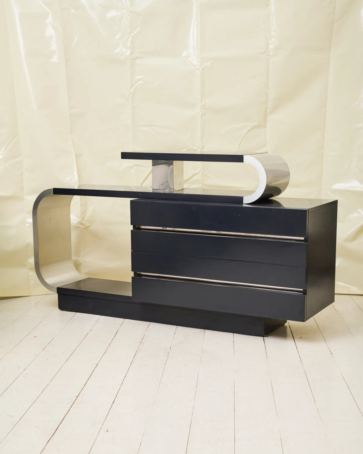 Asymmetrical sideboard, Pierre Cardin, 1970s