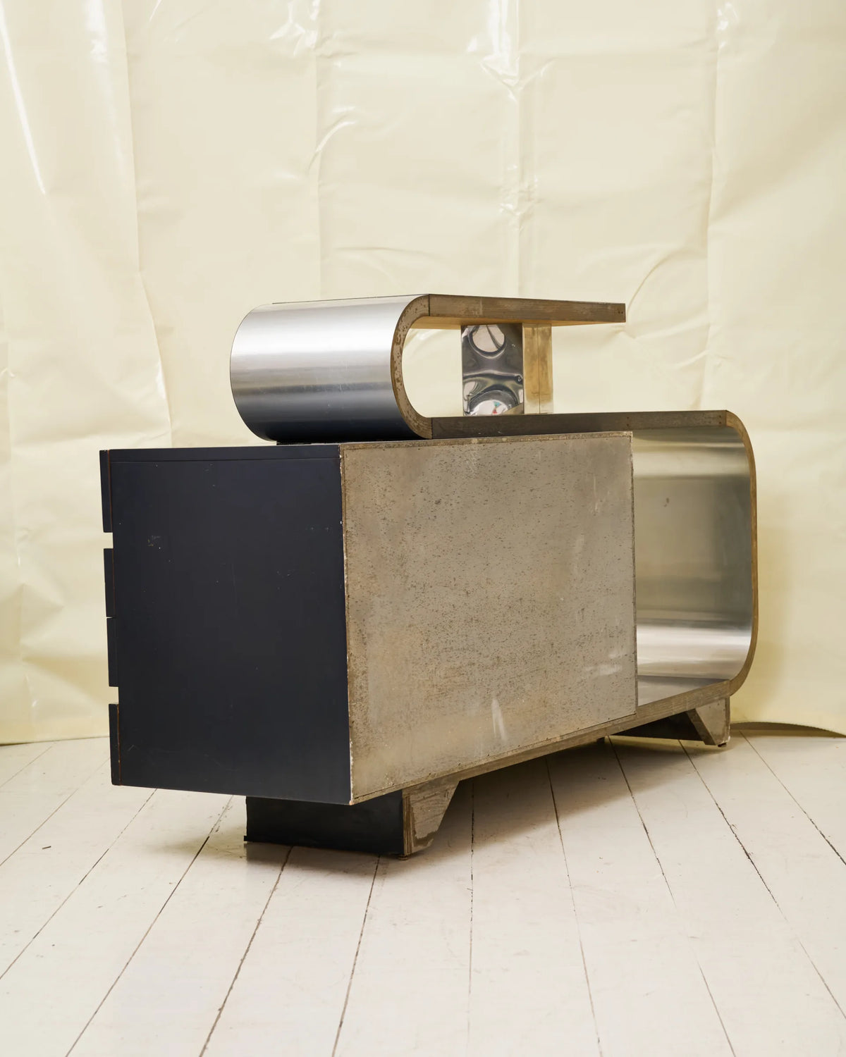 Asymmetrical sideboard, Pierre Cardin, 1970s