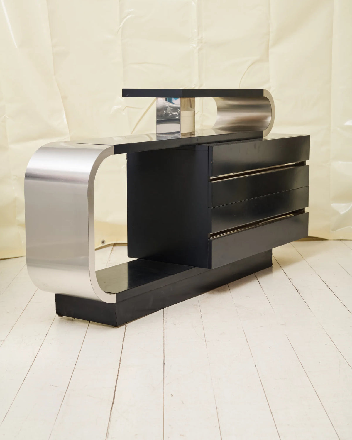 Asymmetrical sideboard, Pierre Cardin, 1970s
