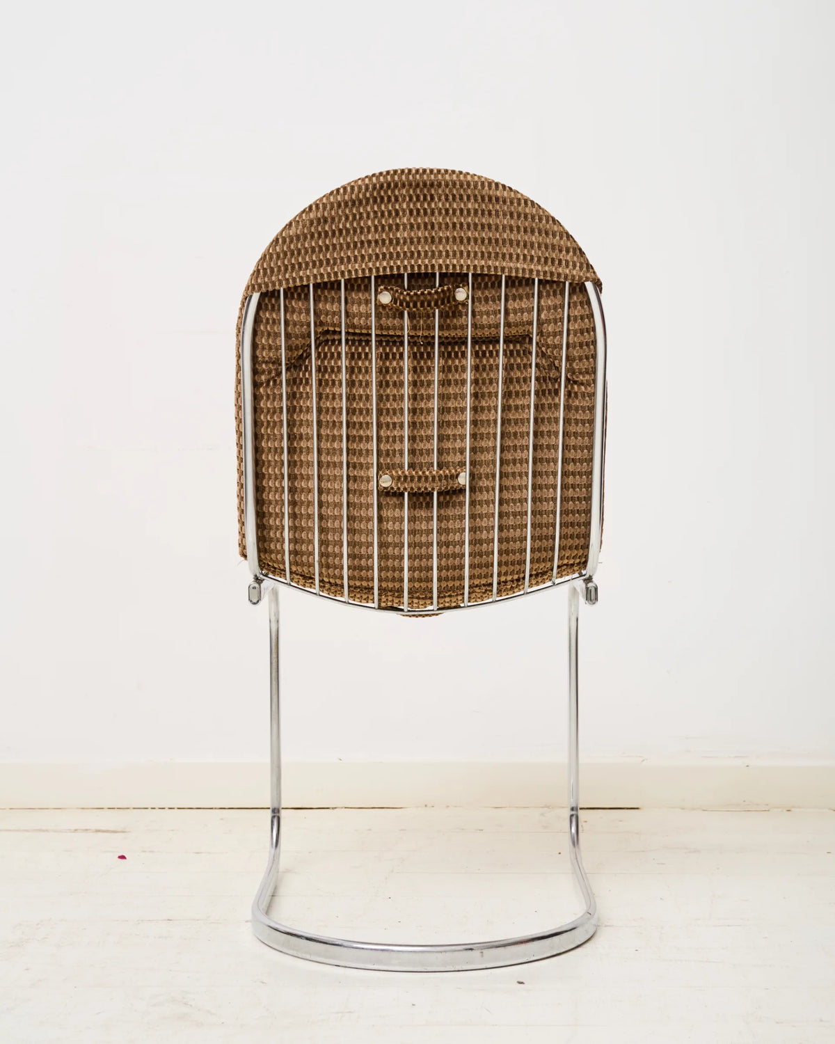 Chaise en chrome (1 sur 5), attribuée à Willy Rizzo, Italie, 1970s