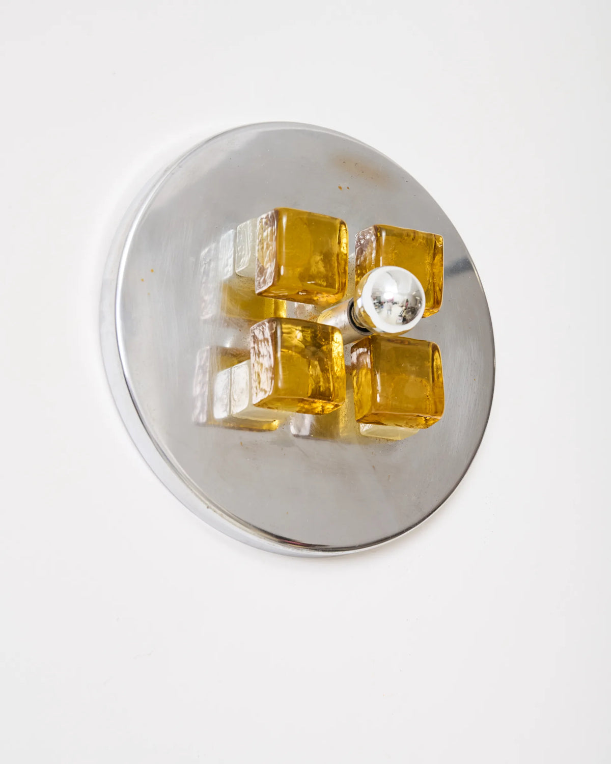 Pair of "Prism" wall sconces, pressed glass, 1960s