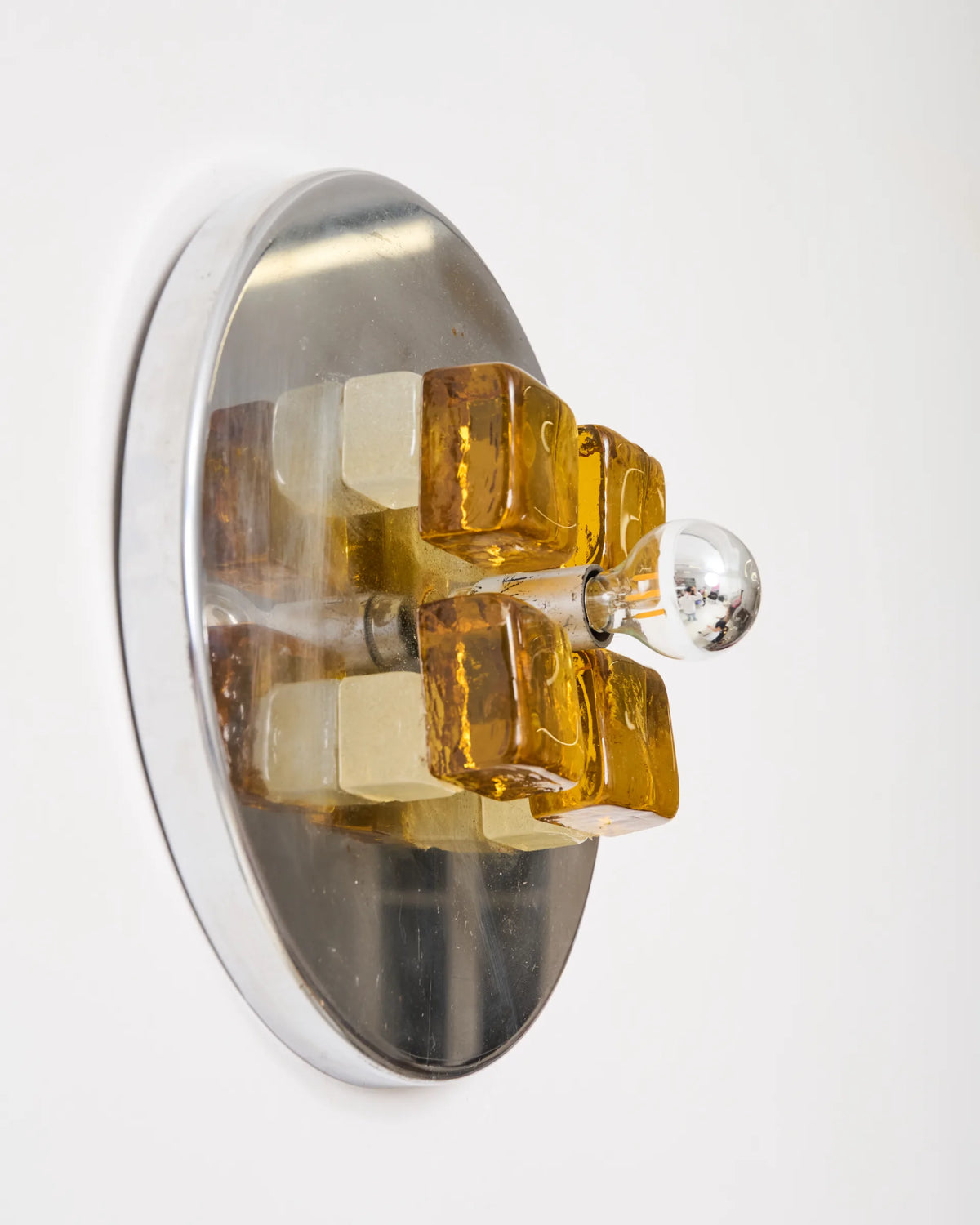 Pair of "Prism" wall sconces, pressed glass, 1960s