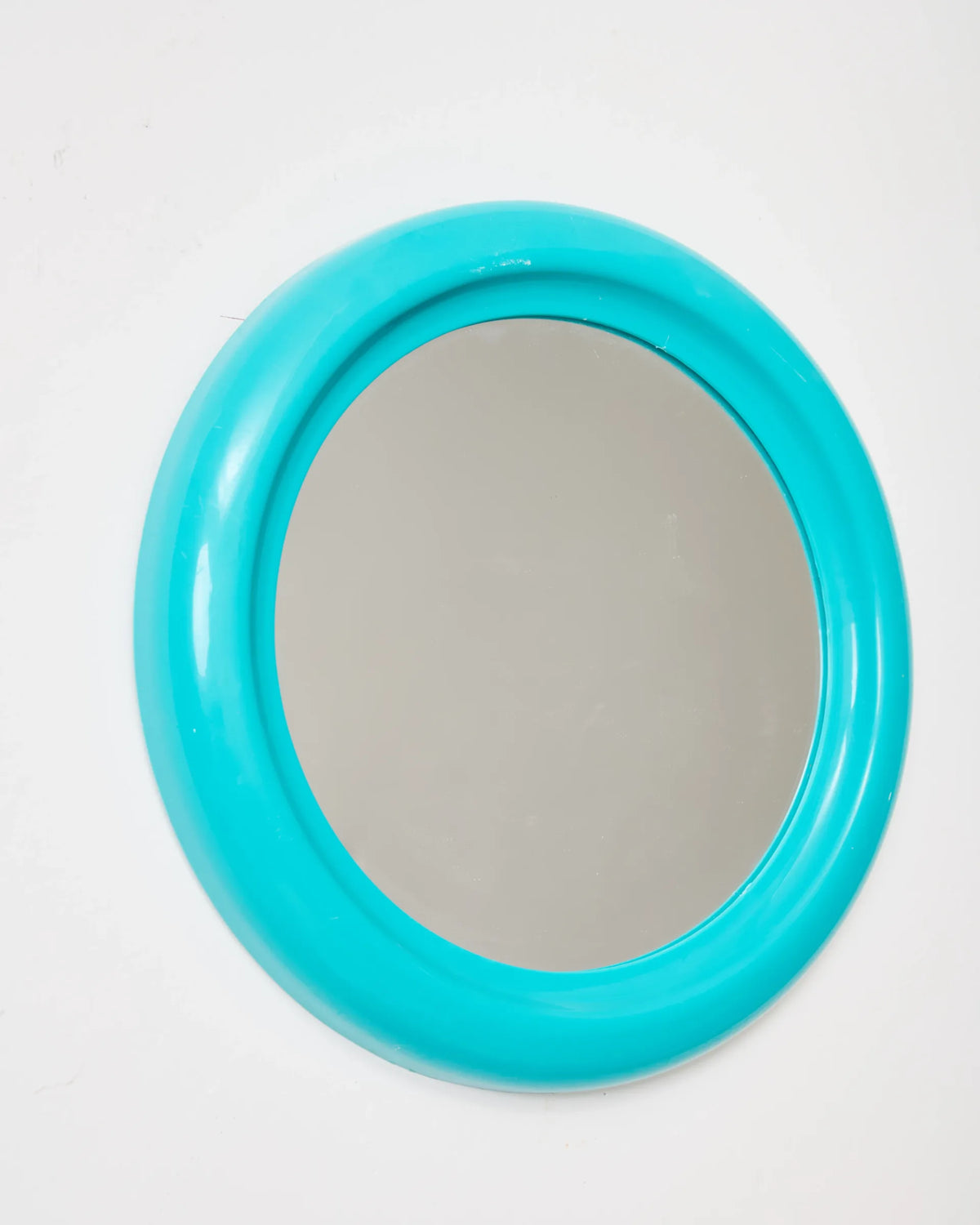 Small blue space-age mirror, 1970s