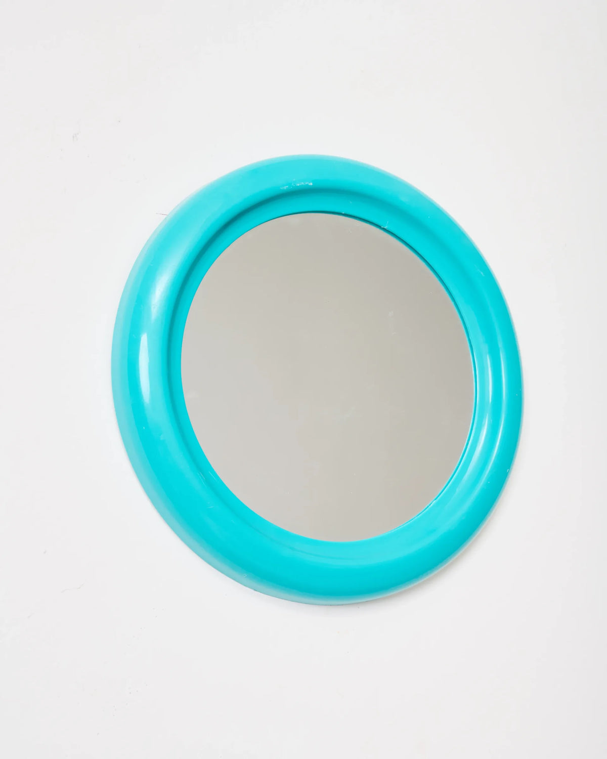 Small blue space-age mirror, 1970s