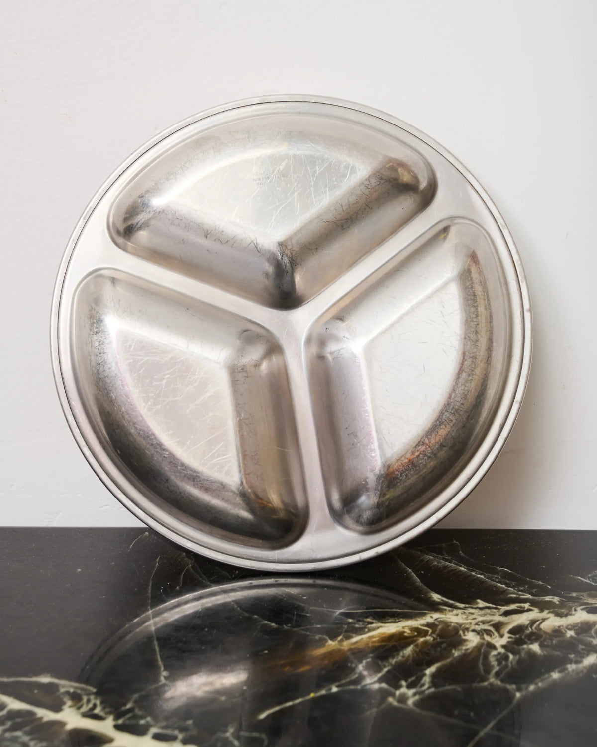 Stainless steel compartment tray, Alessi, 1970s.