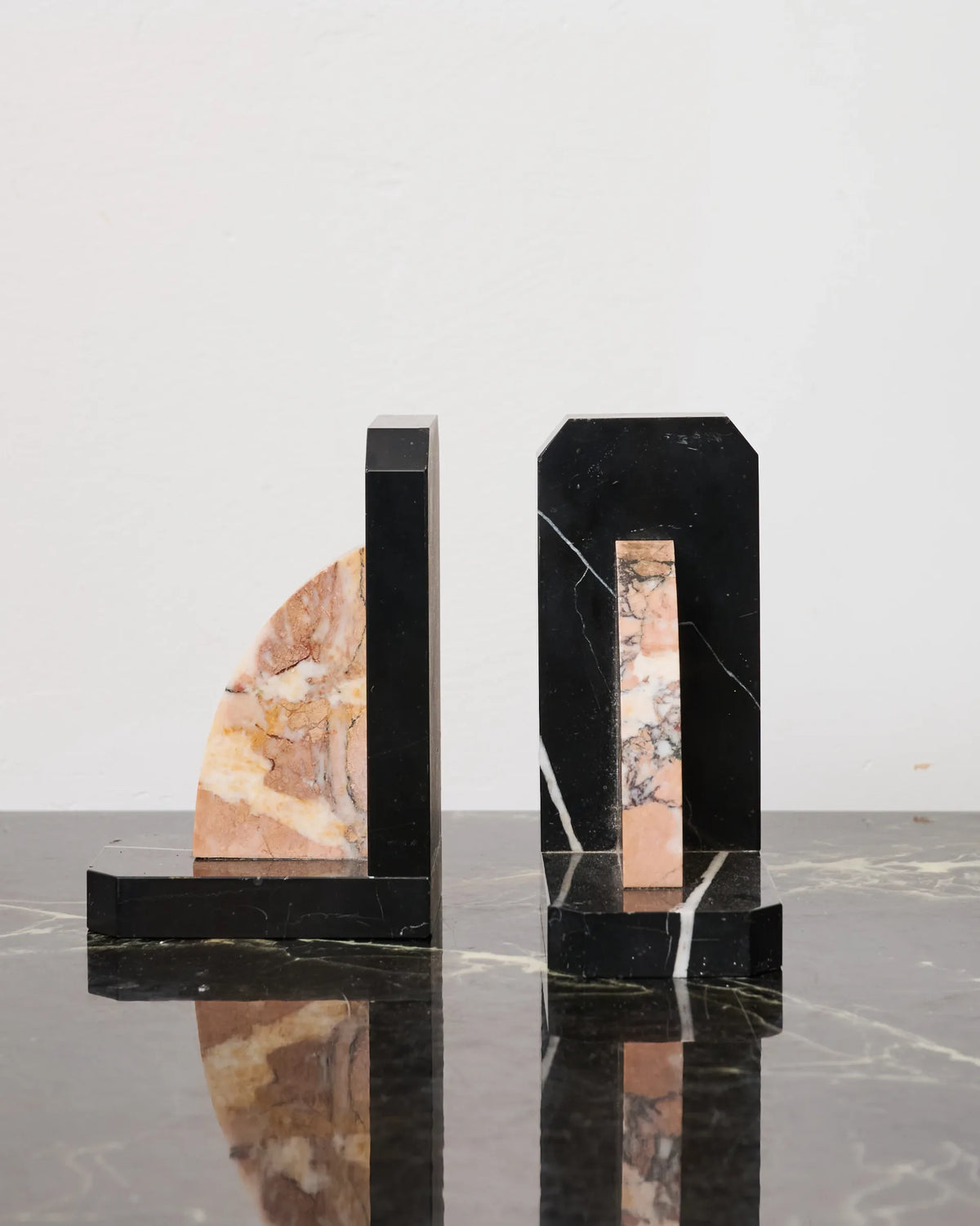 Pair of Art Deco marble bookends, 1940s