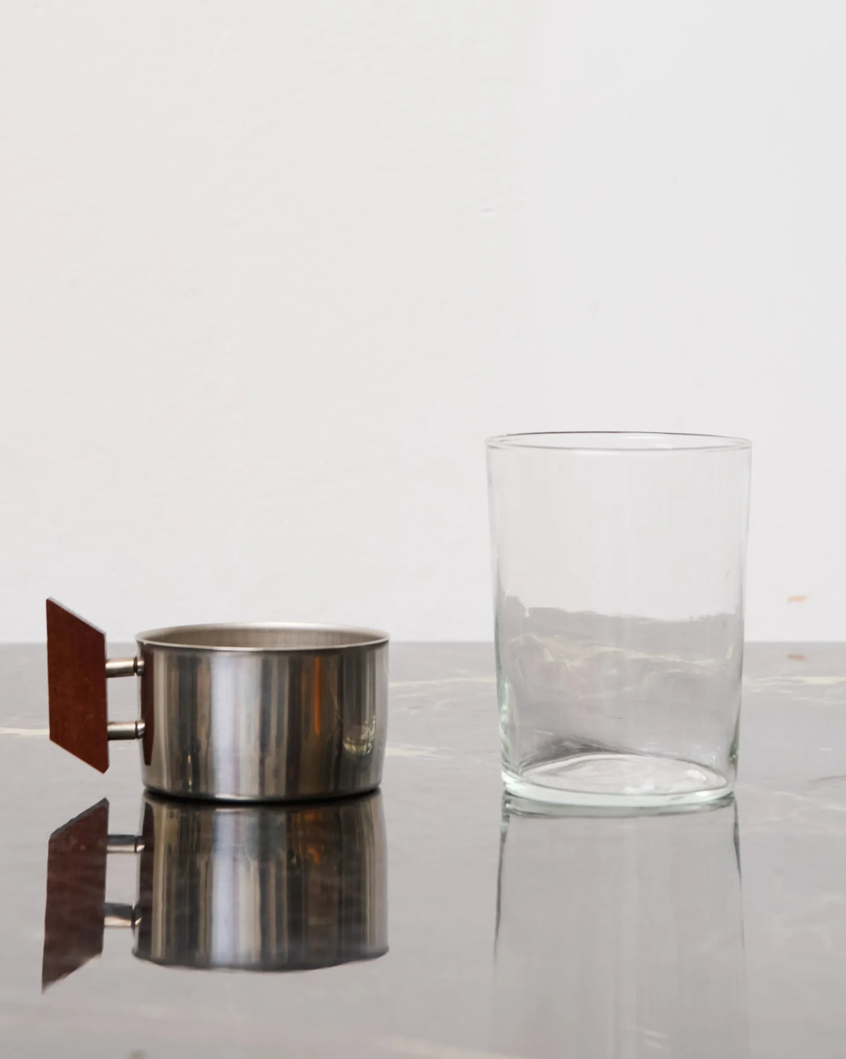Cup with geometric wooden handle (1 of 3), 1960s