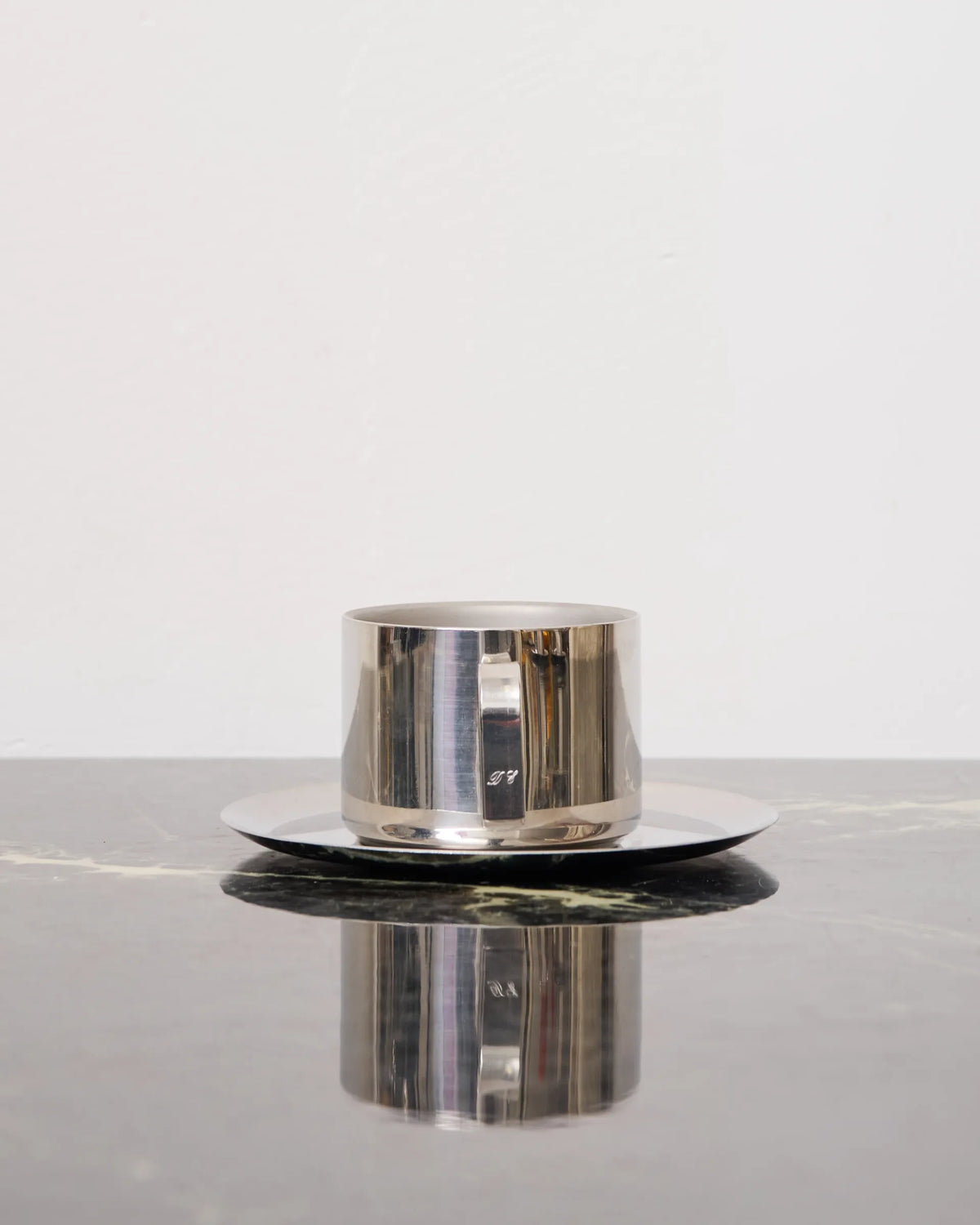 Six cups, Italweber, 18-10 stainless steel, 1970s