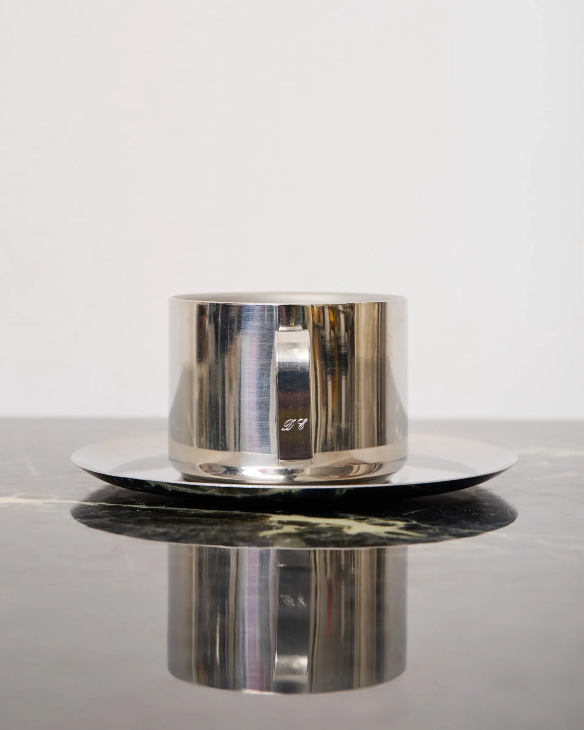 Six cups, Italweber, 18-10 stainless steel, 1970s