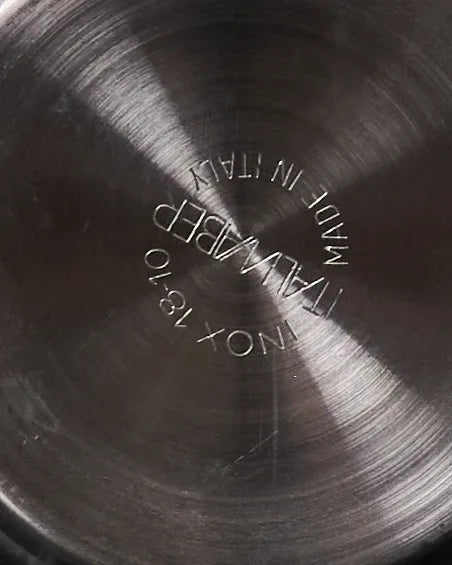 Six cups, Italweber, 18-10 stainless steel, 1970s