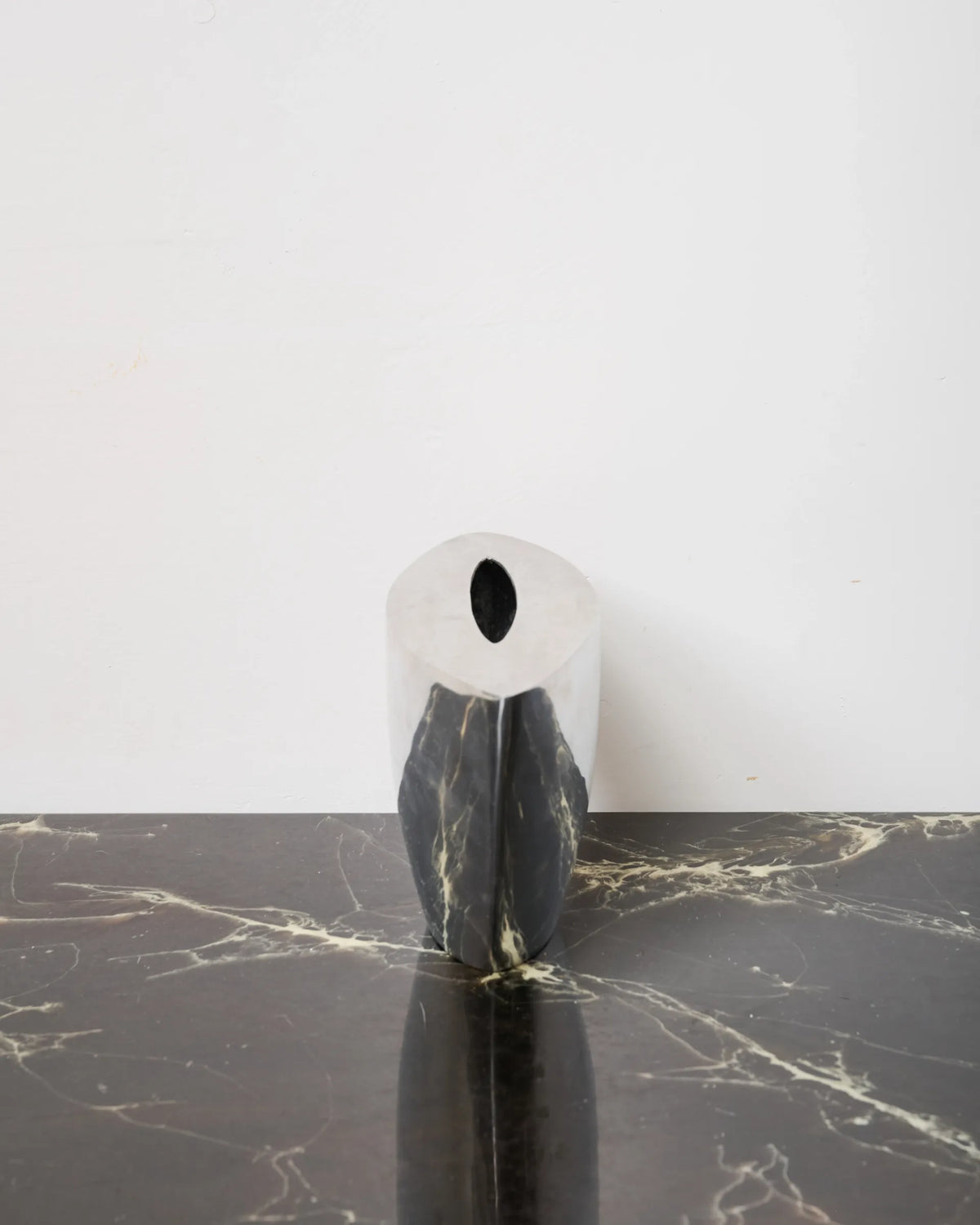 Rectangular vase L, cast aluminum, 1970s