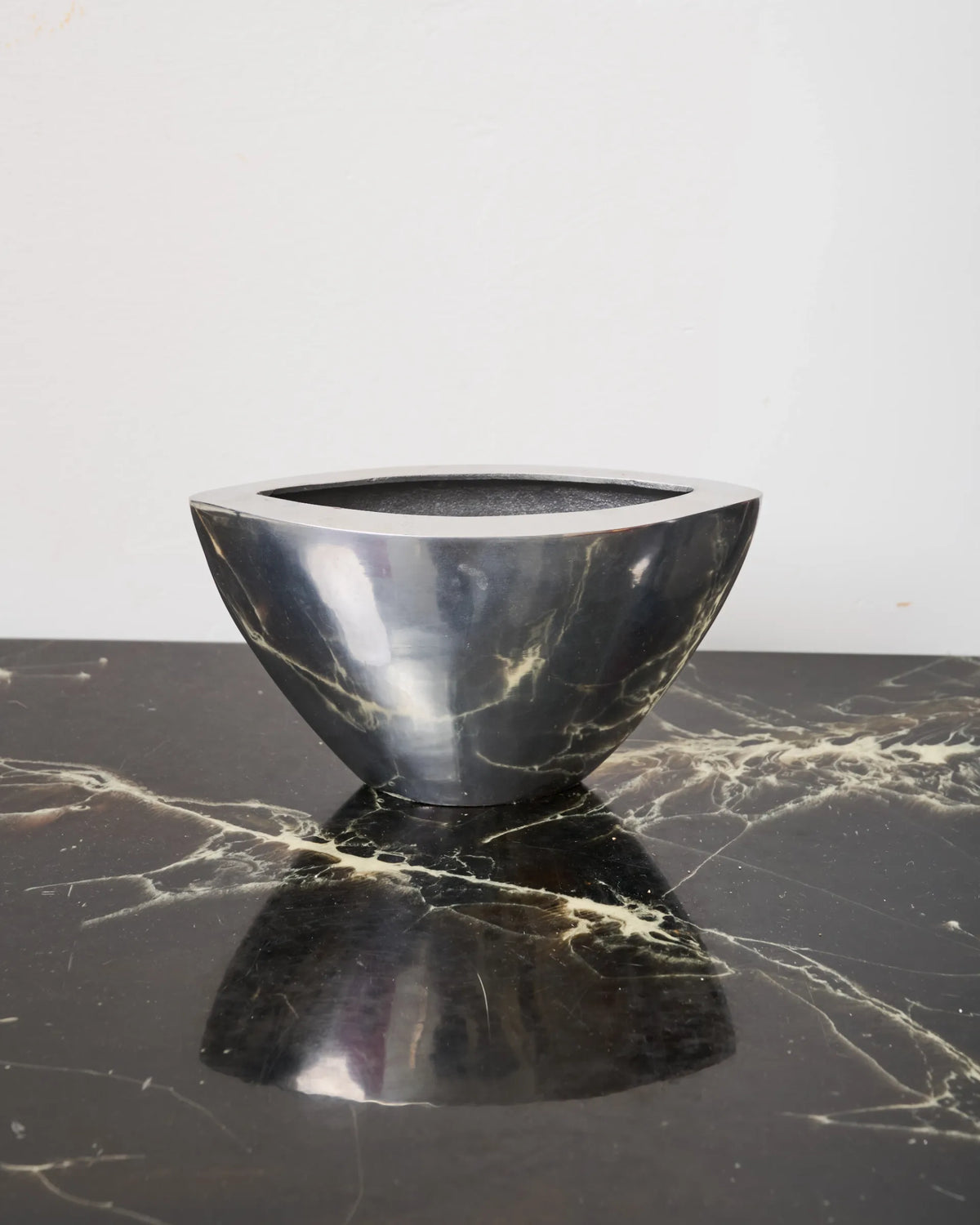 “Round” cast aluminum vase, 1970s