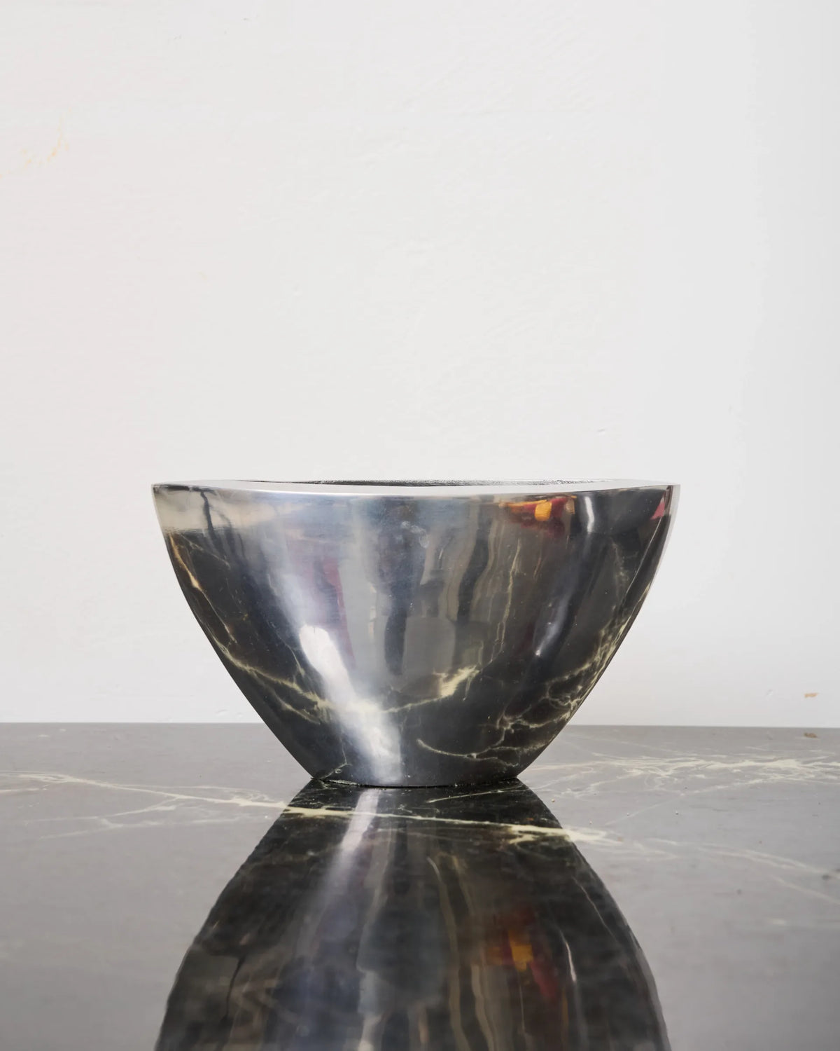 “Round” cast aluminum vase, 1970s