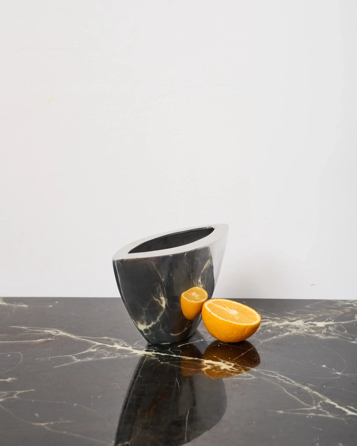 “Round” cast aluminum vase, 1970s