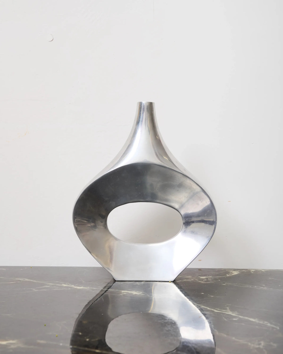 XXL rectangular vase, cast aluminum, 1970s