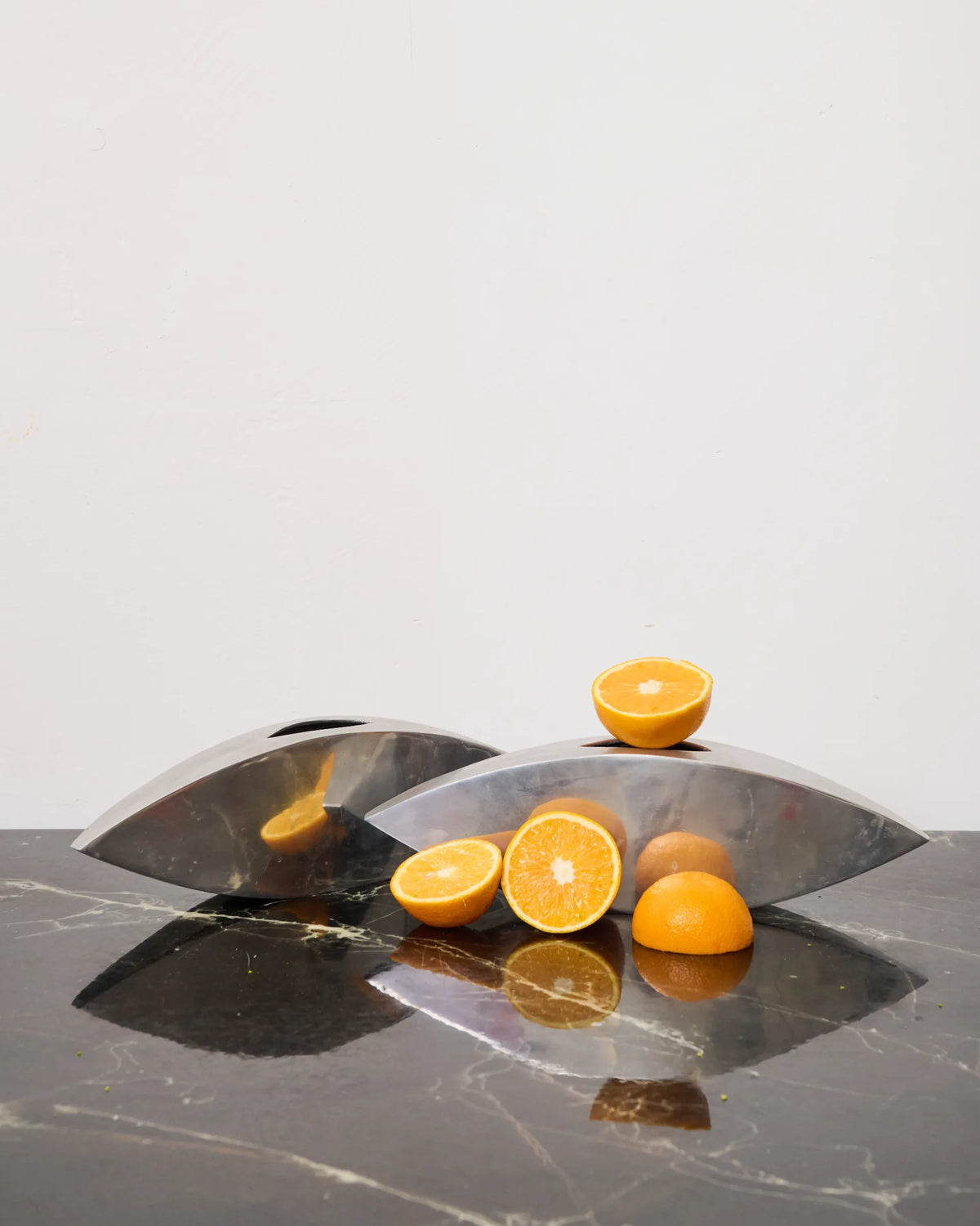 Aluminium sphere/ball vase, 1970