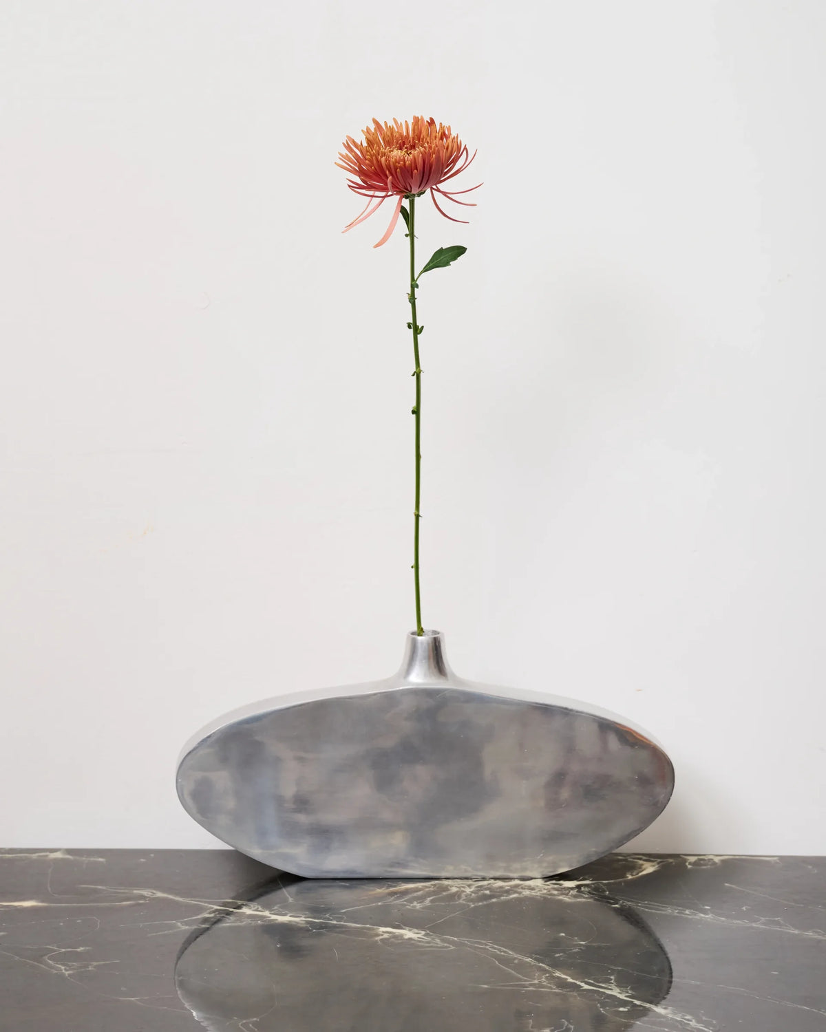 “Round” cast aluminum vase, 1970s