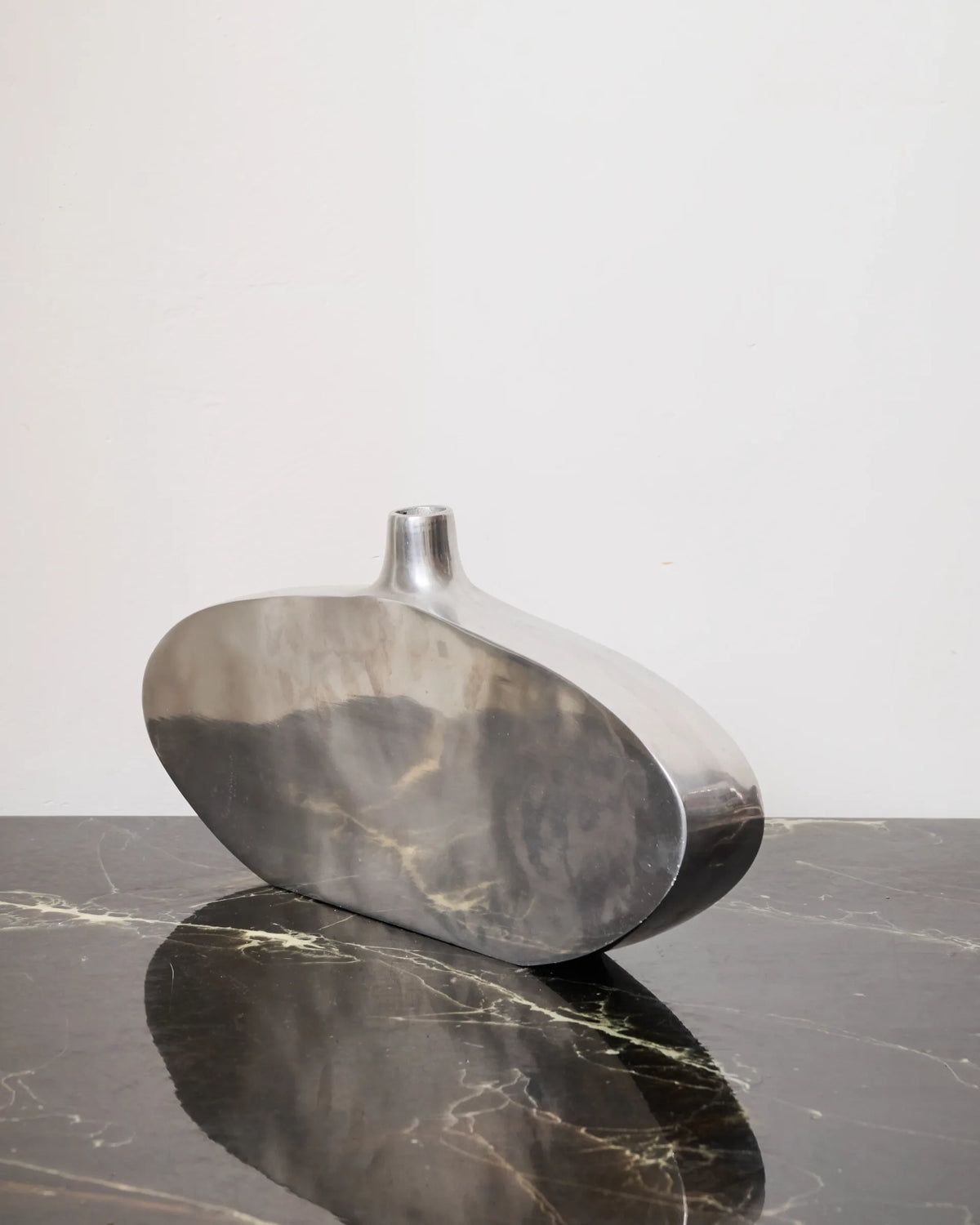 “Round” cast aluminum vase, 1970s