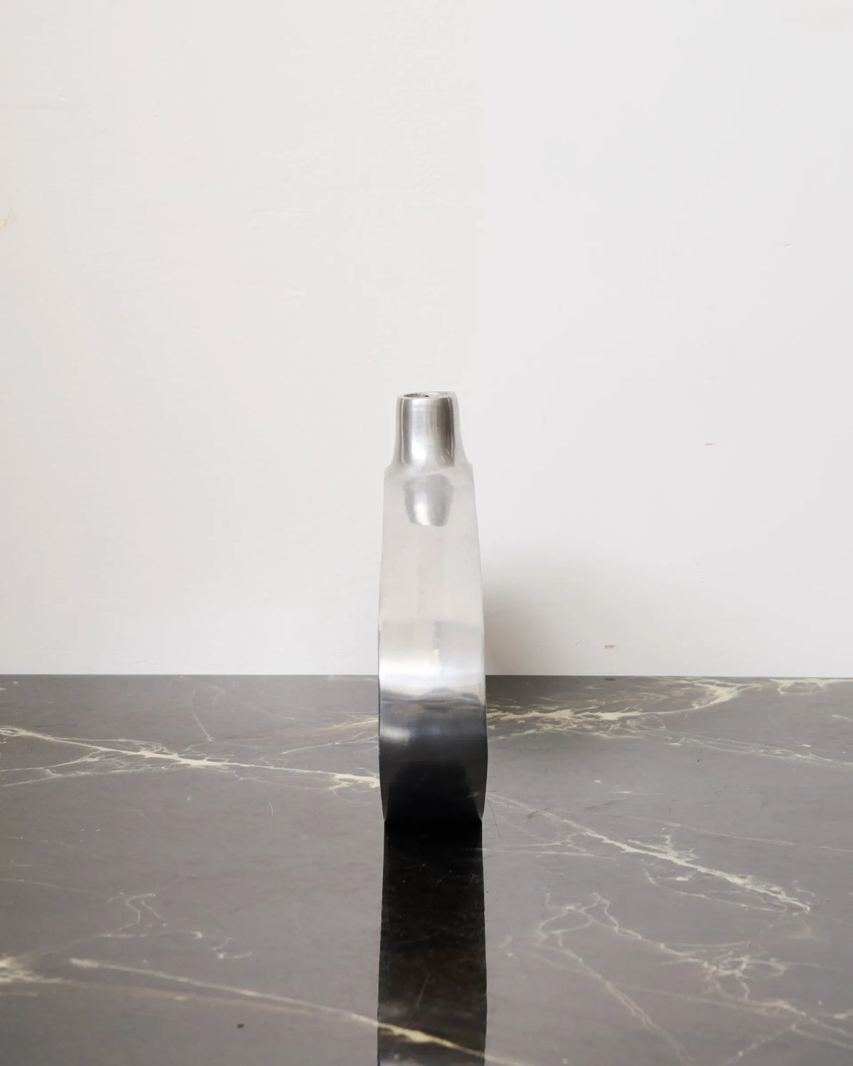 “Round” cast aluminum vase, 1970s