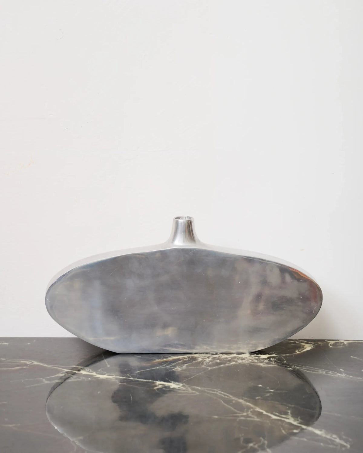 “Round” cast aluminum vase, 1970s