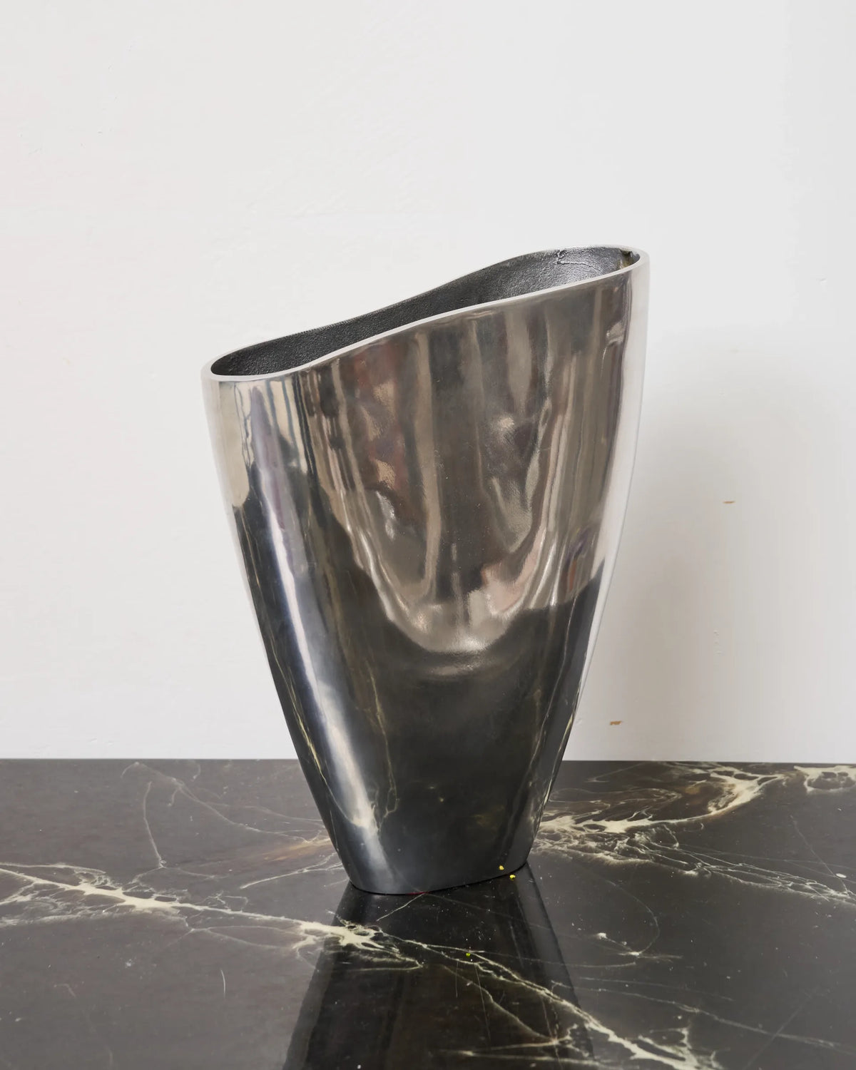 Rectangular vase L, cast aluminum, 1970s