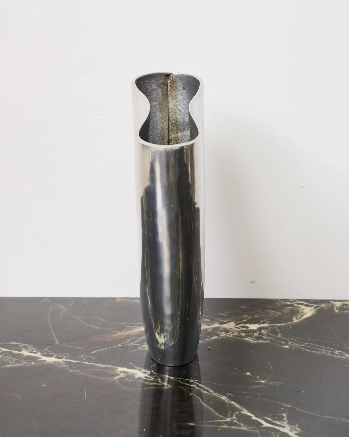 Rectangular vase L, cast aluminum, 1970s