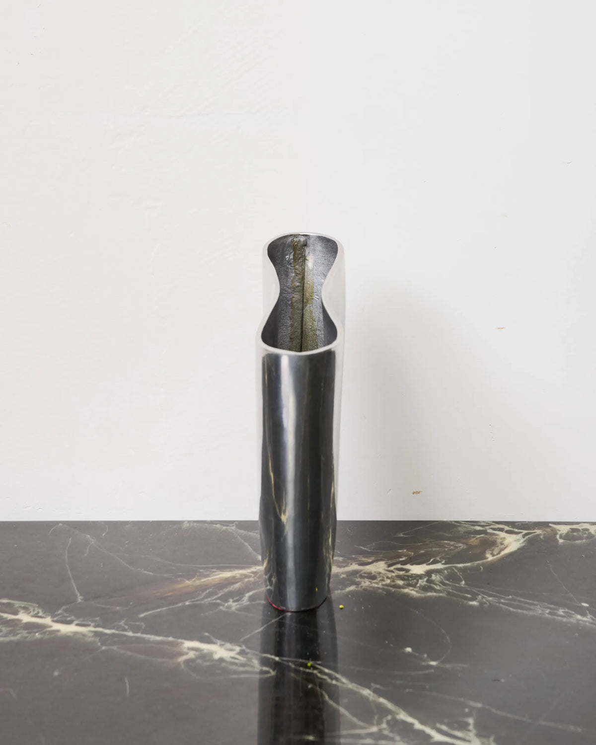 Rectangular vase L, cast aluminum, 1970s