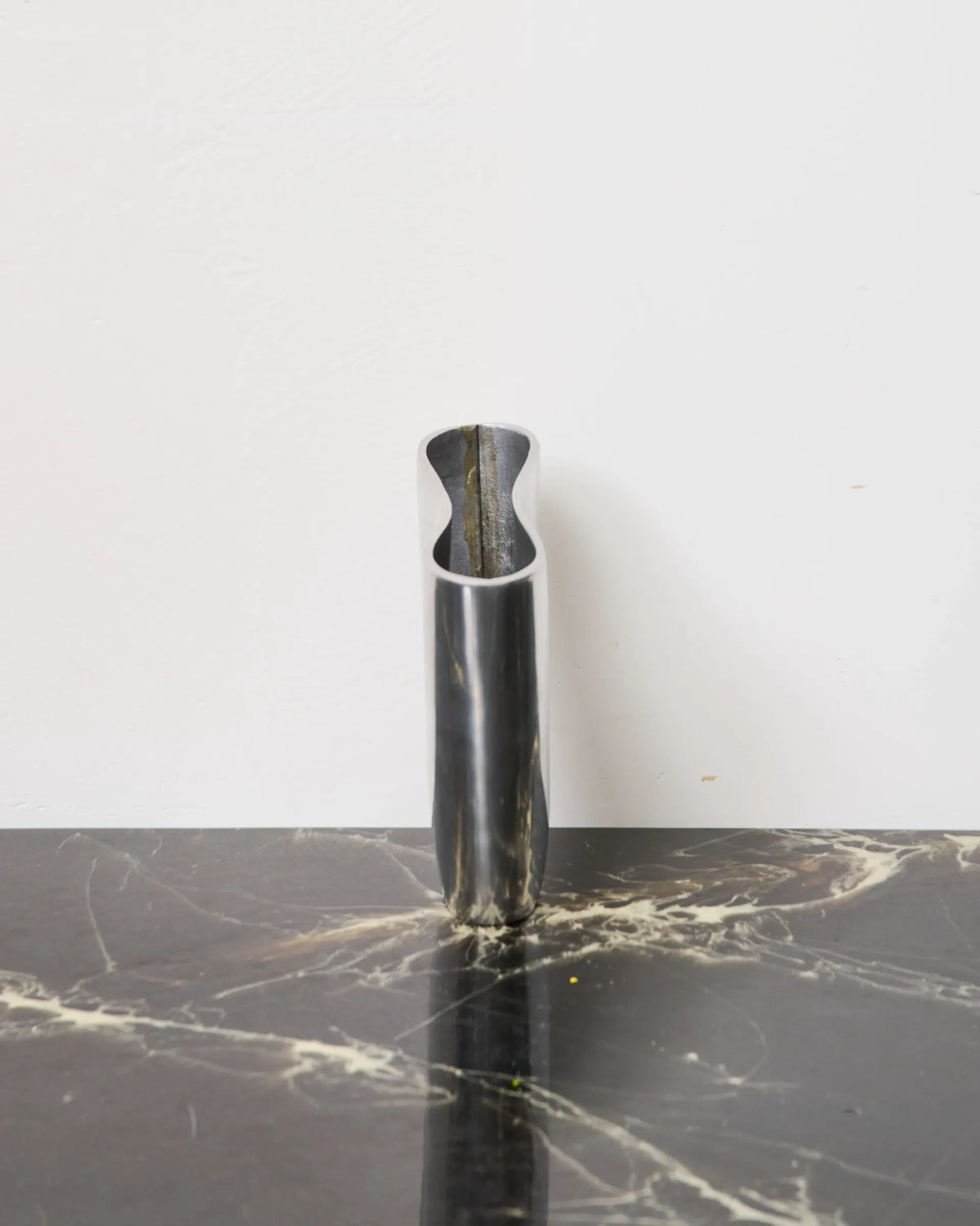 Rectangular vase L, cast aluminum, 1970s