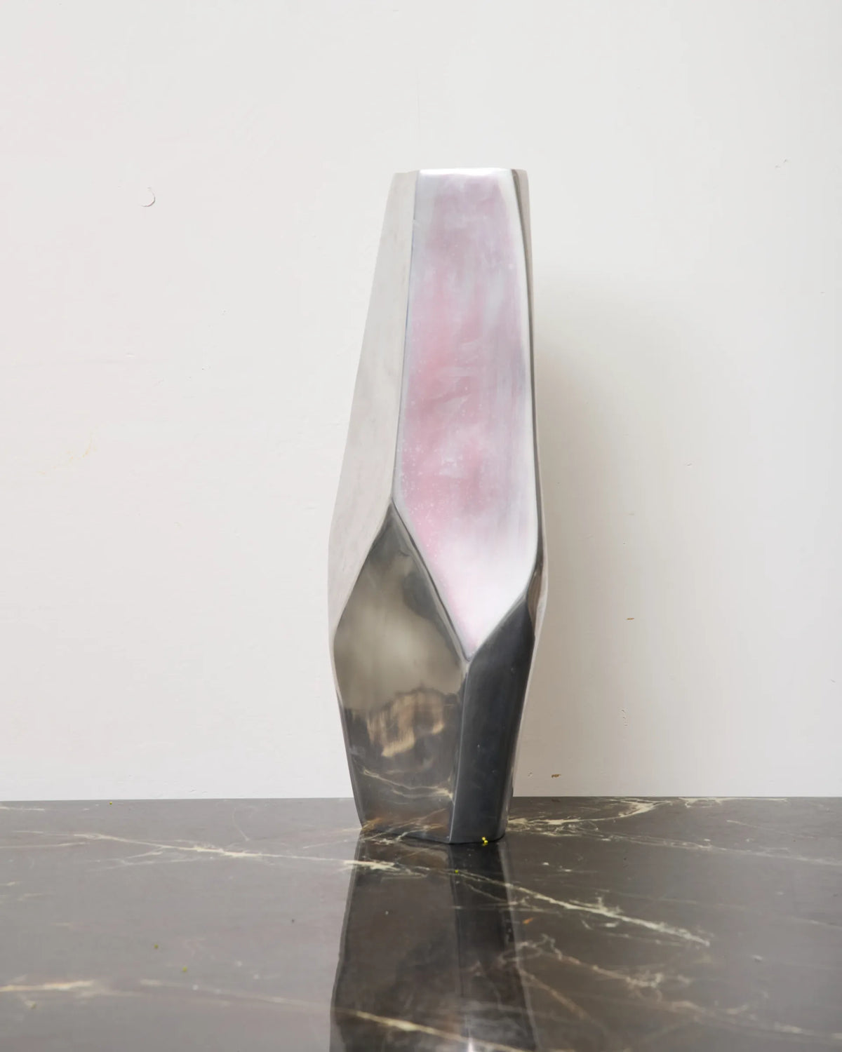 XXL Oval Openwork Cast Aluminum Vase, Italy, 1970s-1980s