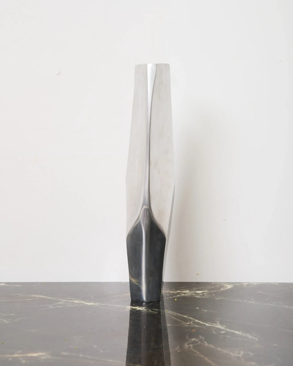 XXL Oval Openwork Cast Aluminum Vase, Italy, 1970s-1980s