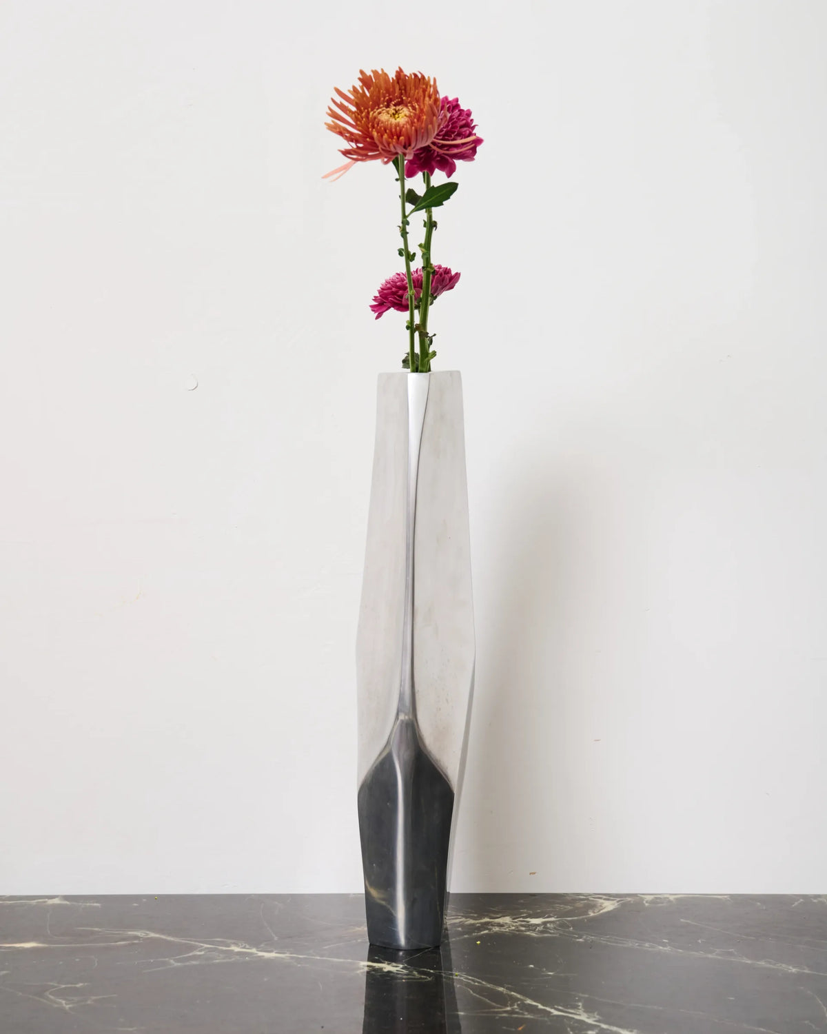 XXL Oval Openwork Cast Aluminum Vase, Italy, 1970s-1980s