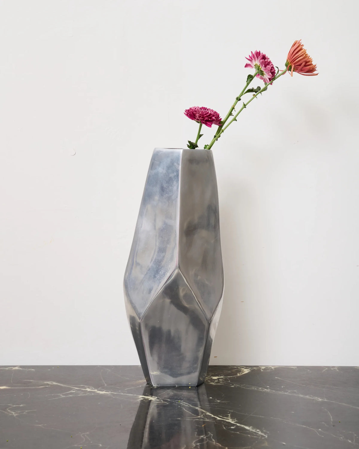 XXL Oval Openwork Cast Aluminum Vase, Italy, 1970s-1980s