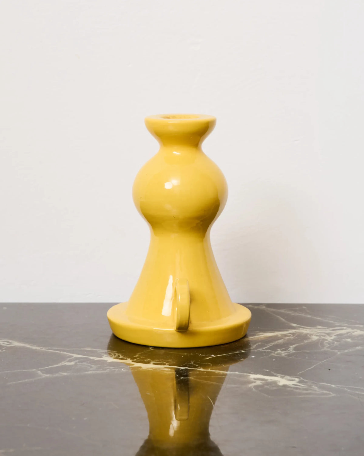 Vase en céramique jaune "Il Picchio", Enzo Bioli, 1970s