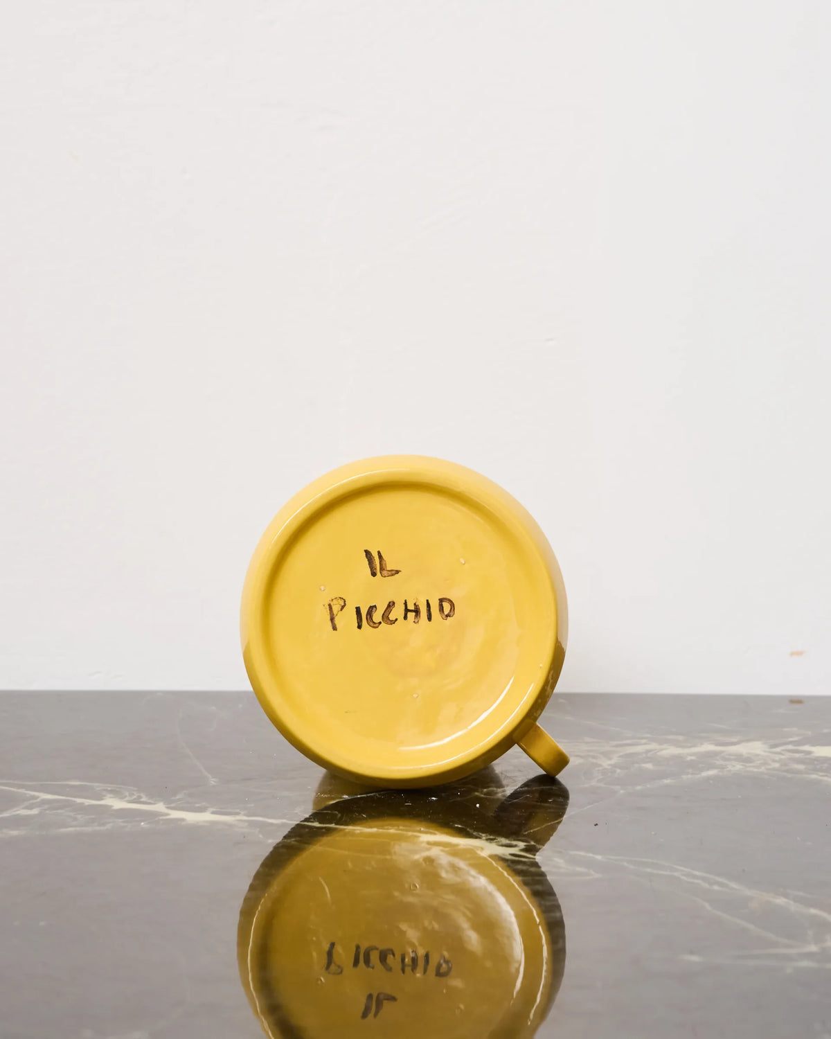 Vase en céramique jaune "Il Picchio", Enzo Bioli, 1970s