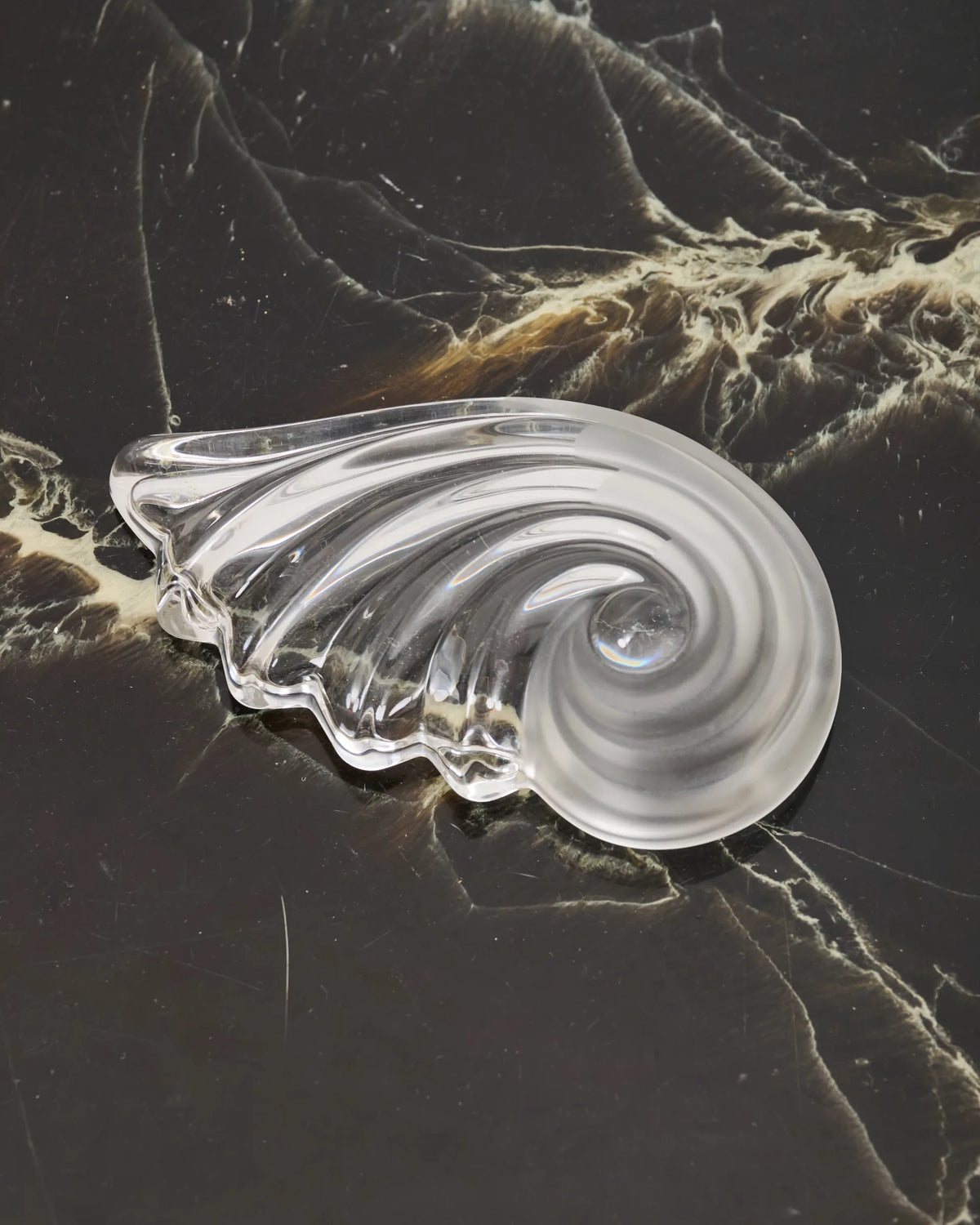 Two-tone Murano glass seashell trinket tray, Germany
