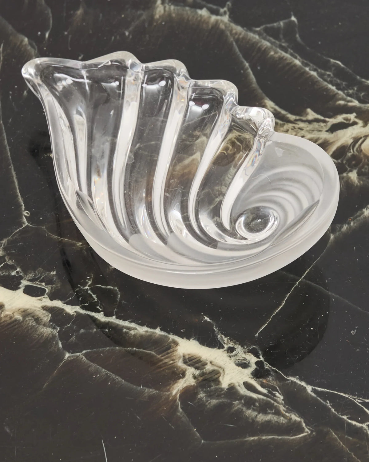 Two-tone Murano glass seashell trinket tray, Germany