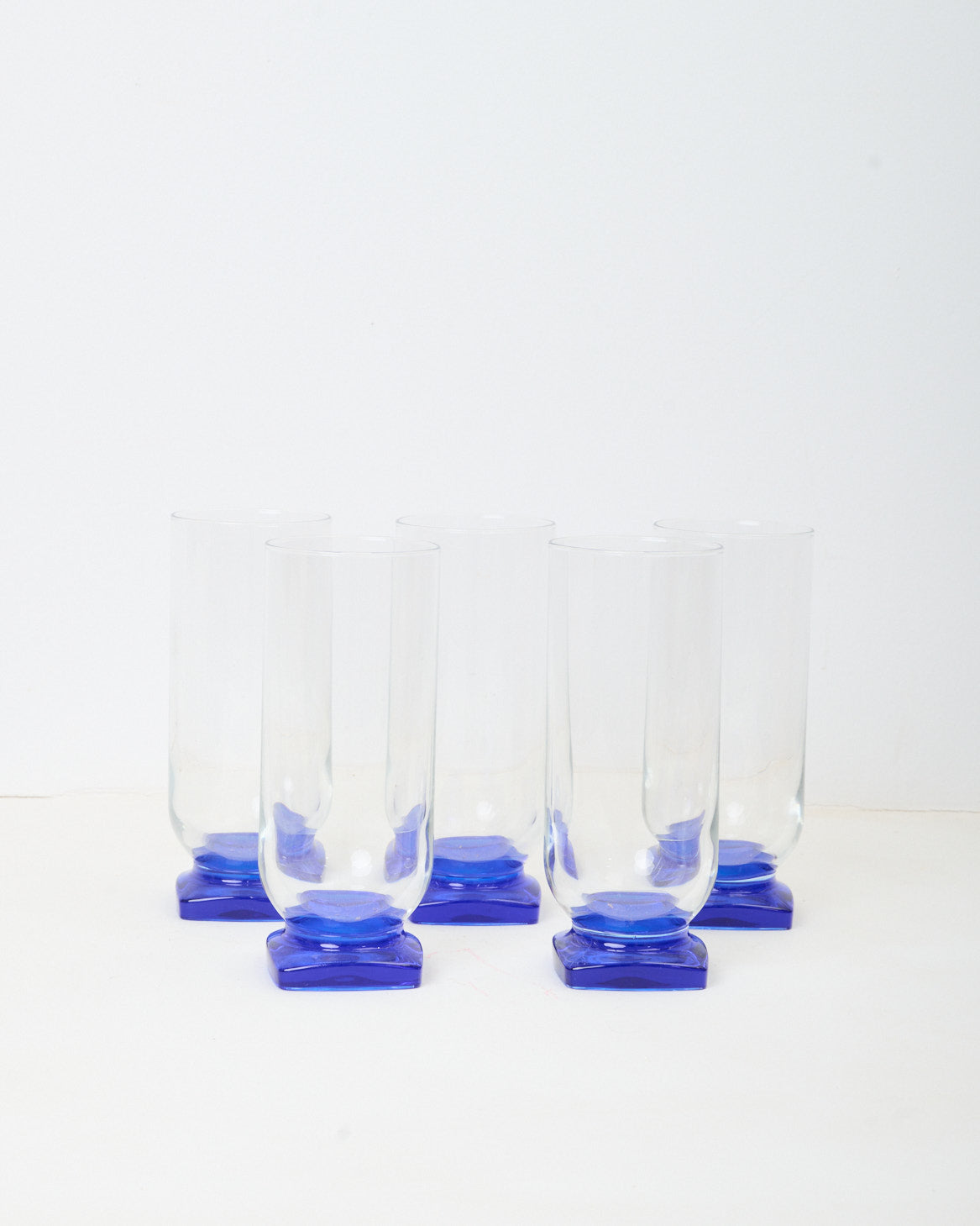 Verres à eau bicolores, Bormioli Rocco, 1980s