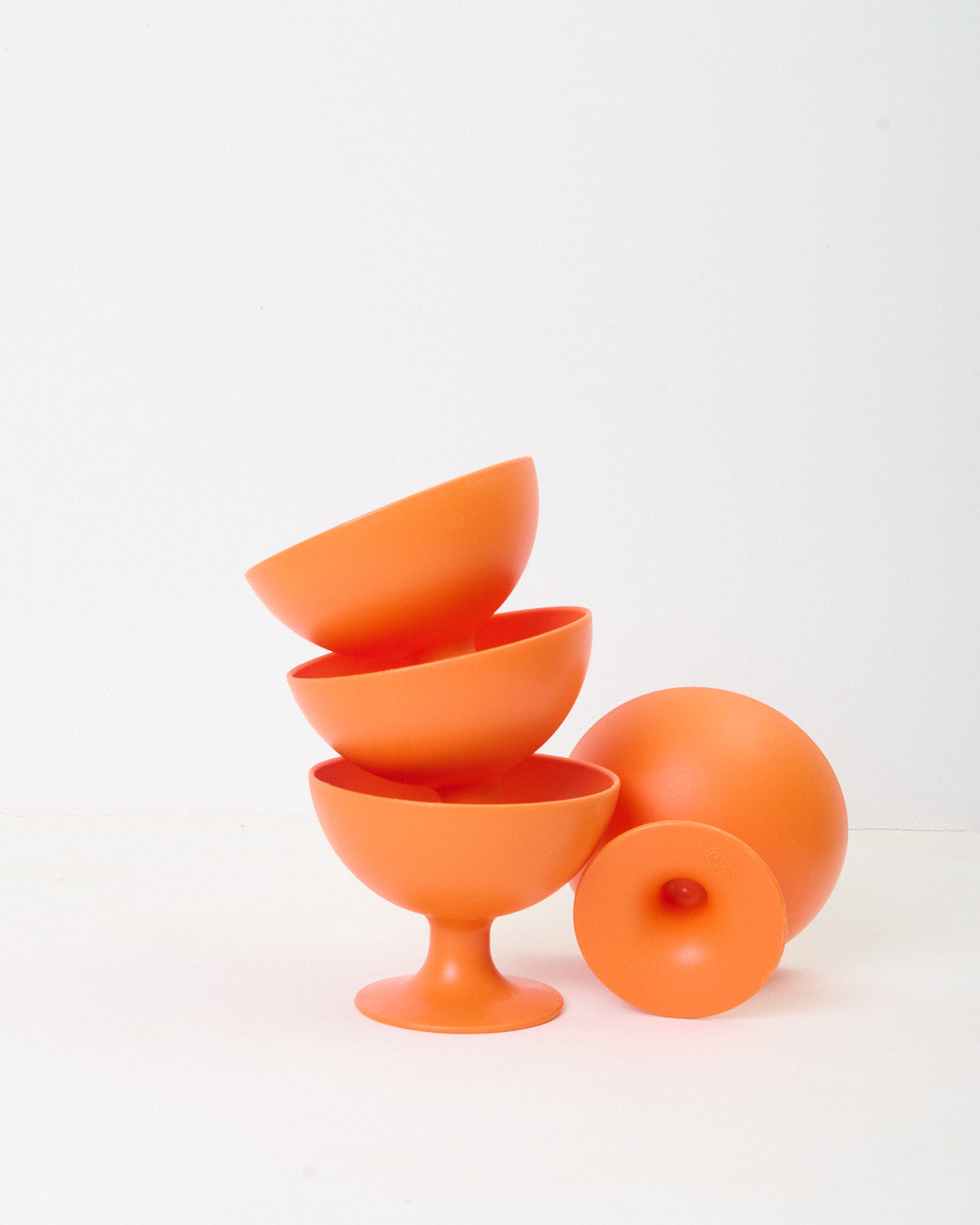 Coupes à desserts oranges, Coza, 1960-1970. vintage – Eccho Studio
