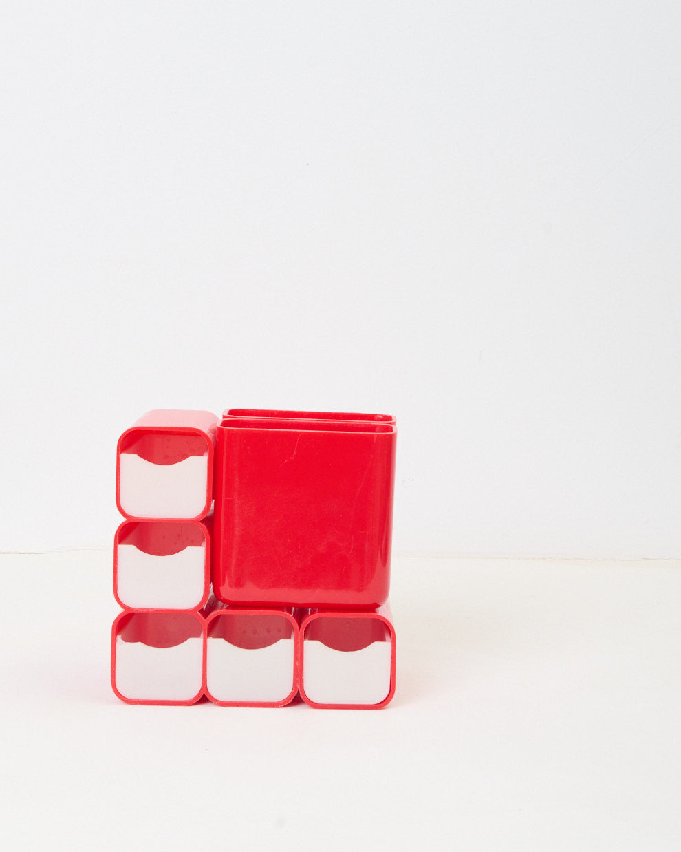 Organisateur de bureau rouge, 1980s