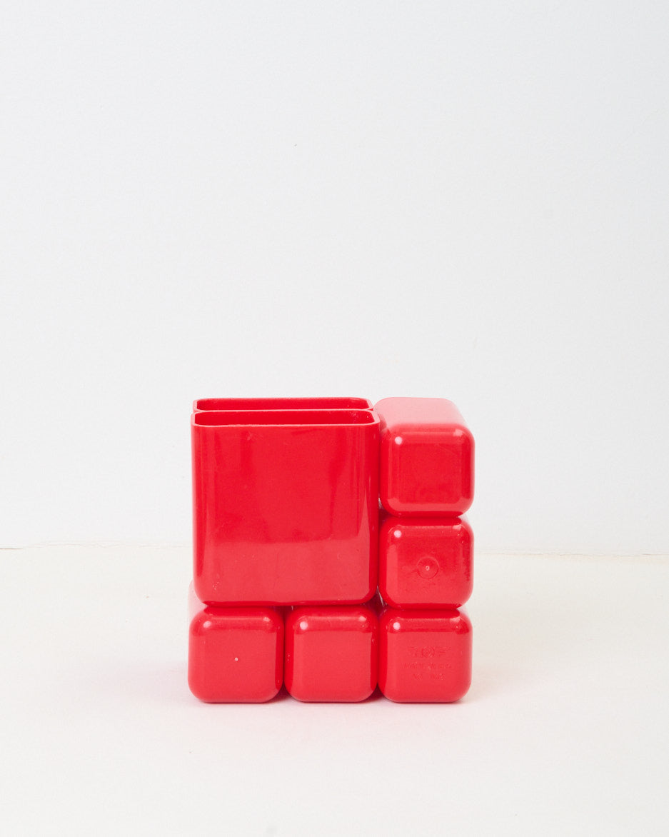 Organisateur de bureau rouge, 1980s
